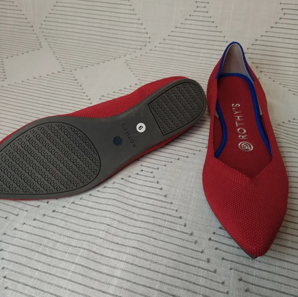 Rothy's Red and Blue Flats - Picture 4 of 5